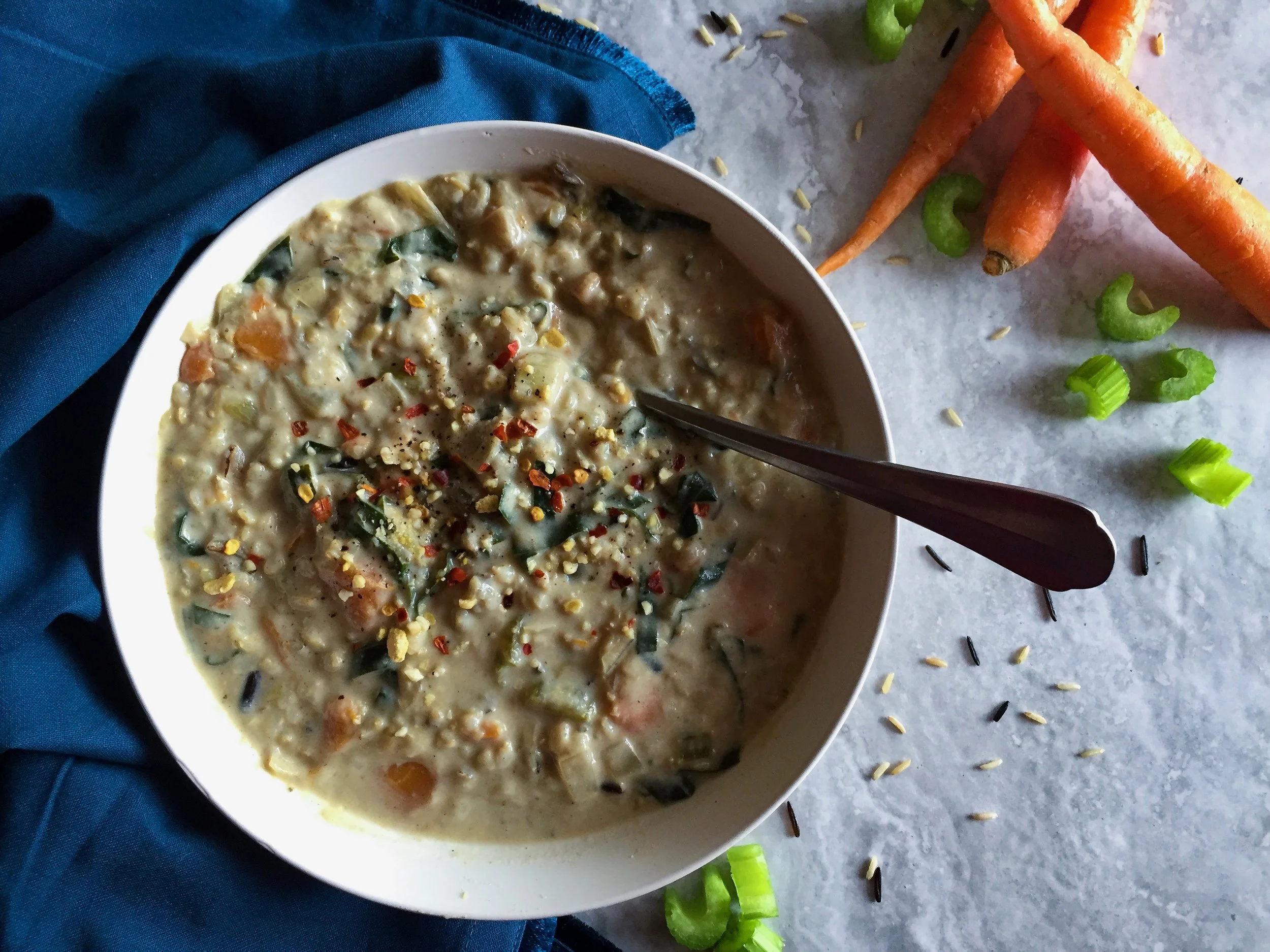 Creamy Wild Rice Instant Pot Soup