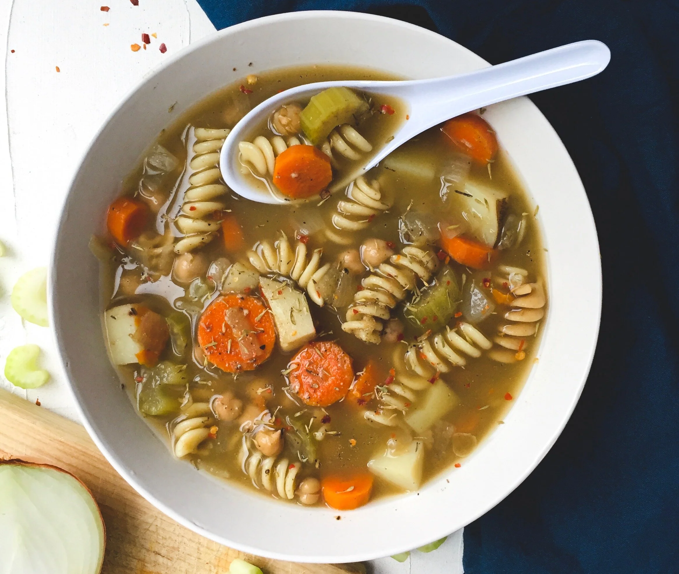 Sick Day Chickpea Noodle Soup — Not Like Mama