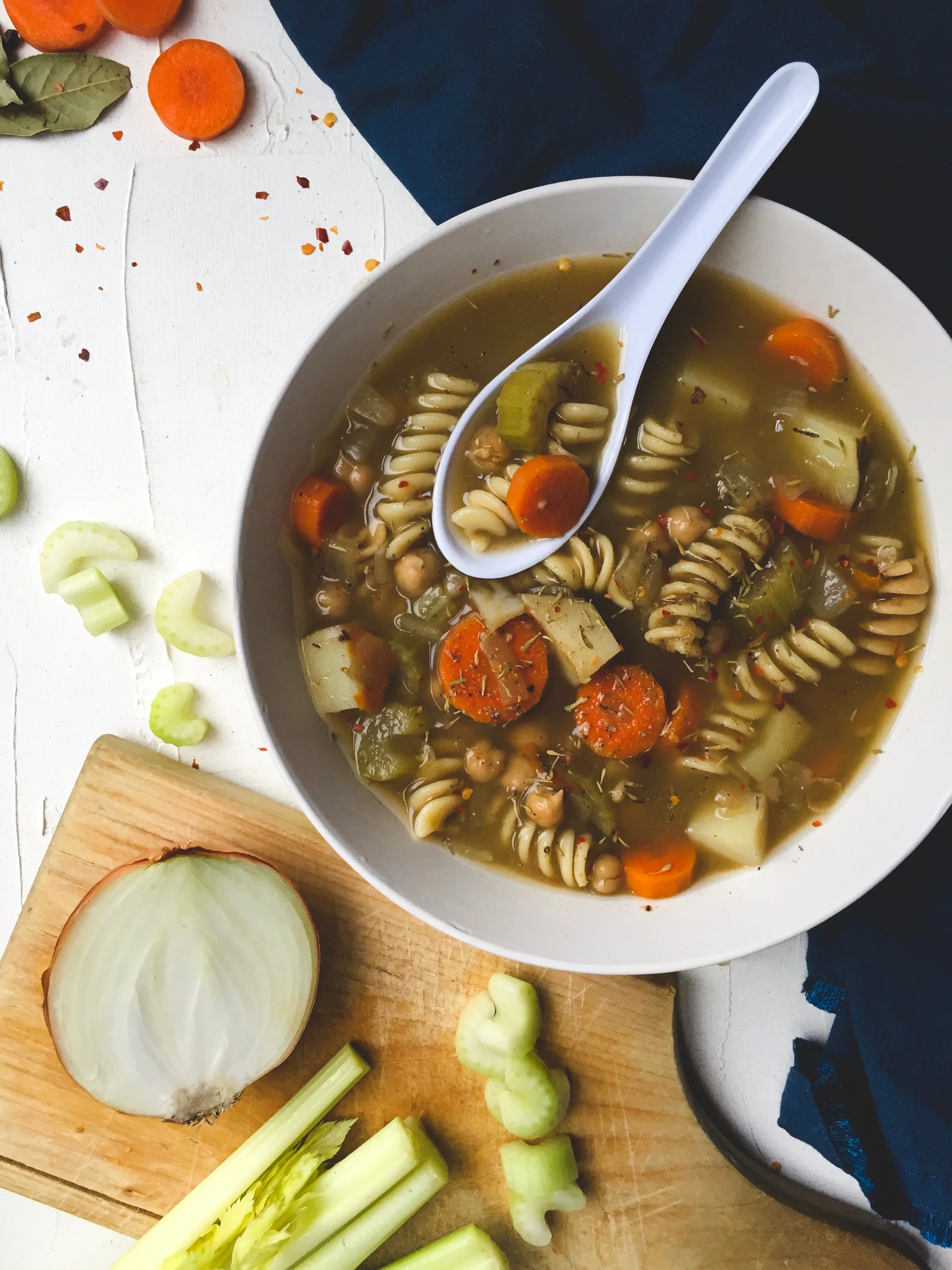 Sick Day Chickpea Noodle Soup