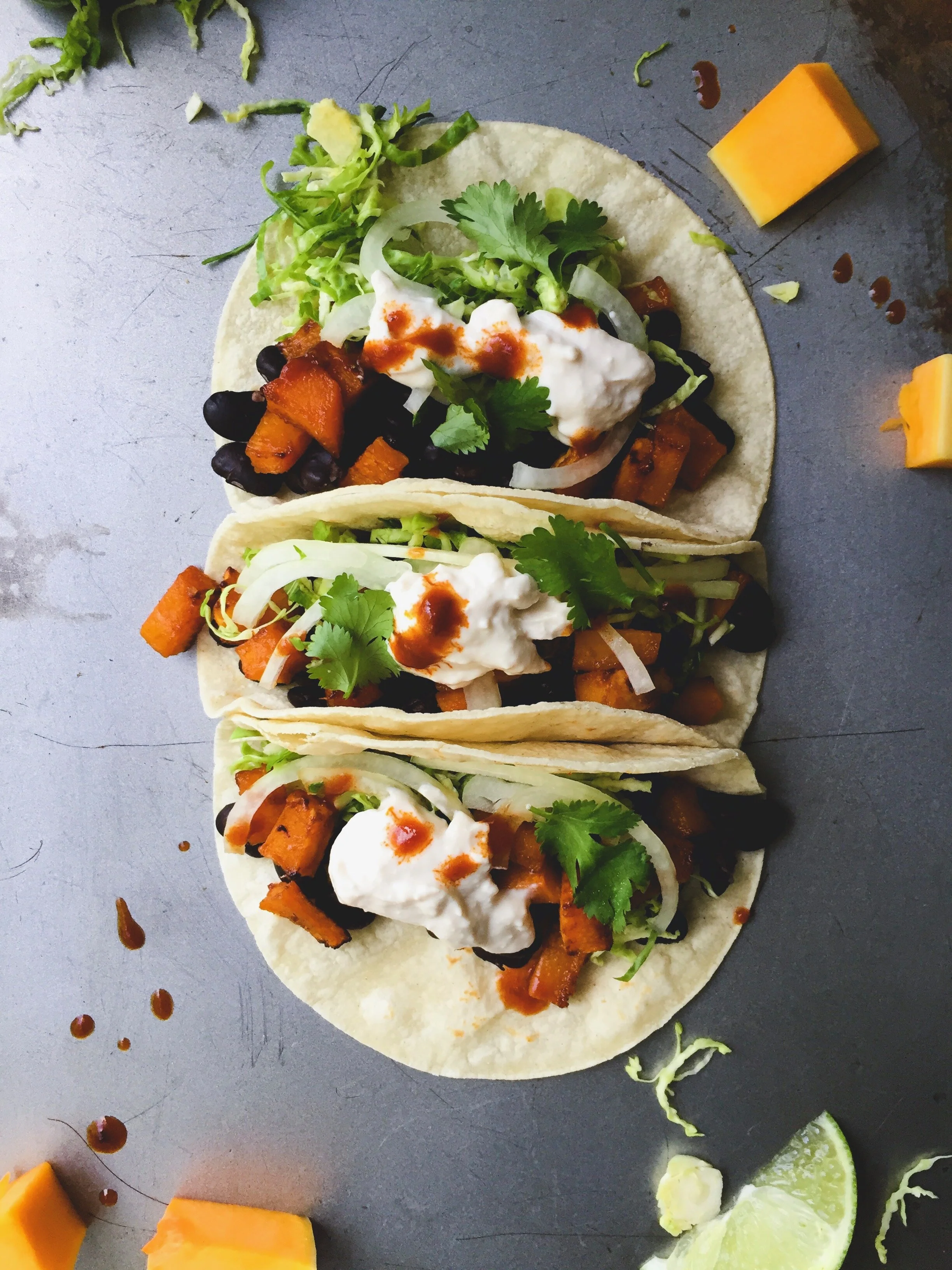 Quick and Easy Butternut Squash in Adobo Tacos 