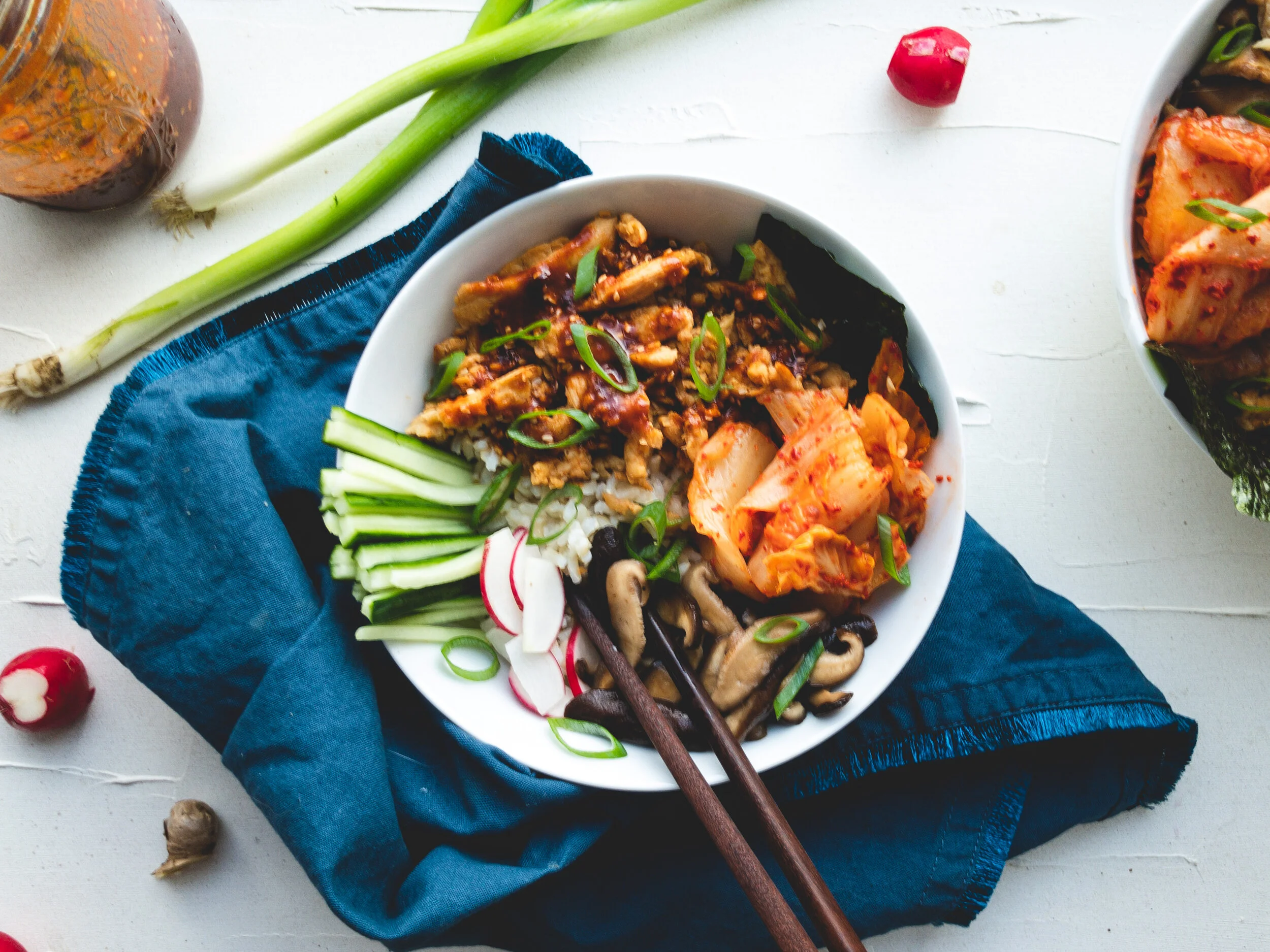 Vegan Bibimbap with Soy Curls