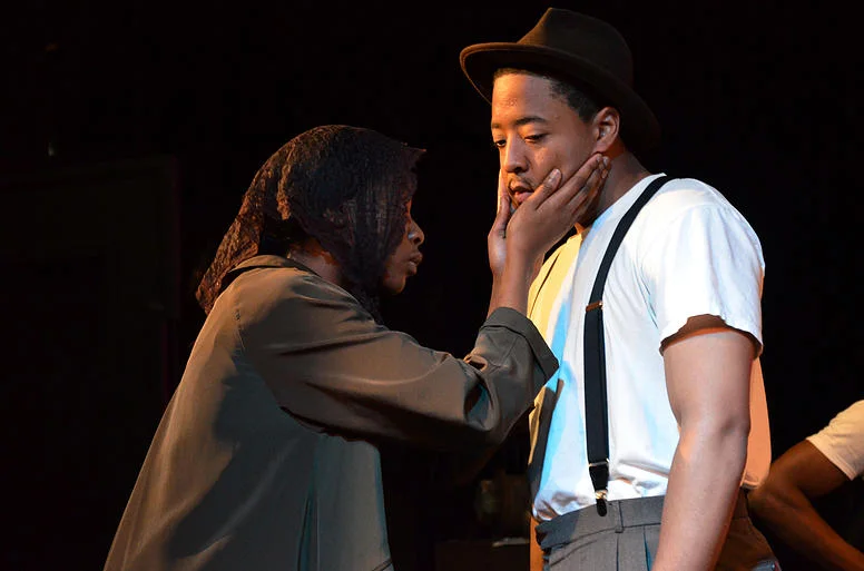 Photo: Brianna Digioia Jasmine Sharay Carmichael (Janice); Terrell Wheeler (Ezekiel) New York Off-Broadway premiere of King’s River (Medicine Show Theatre)