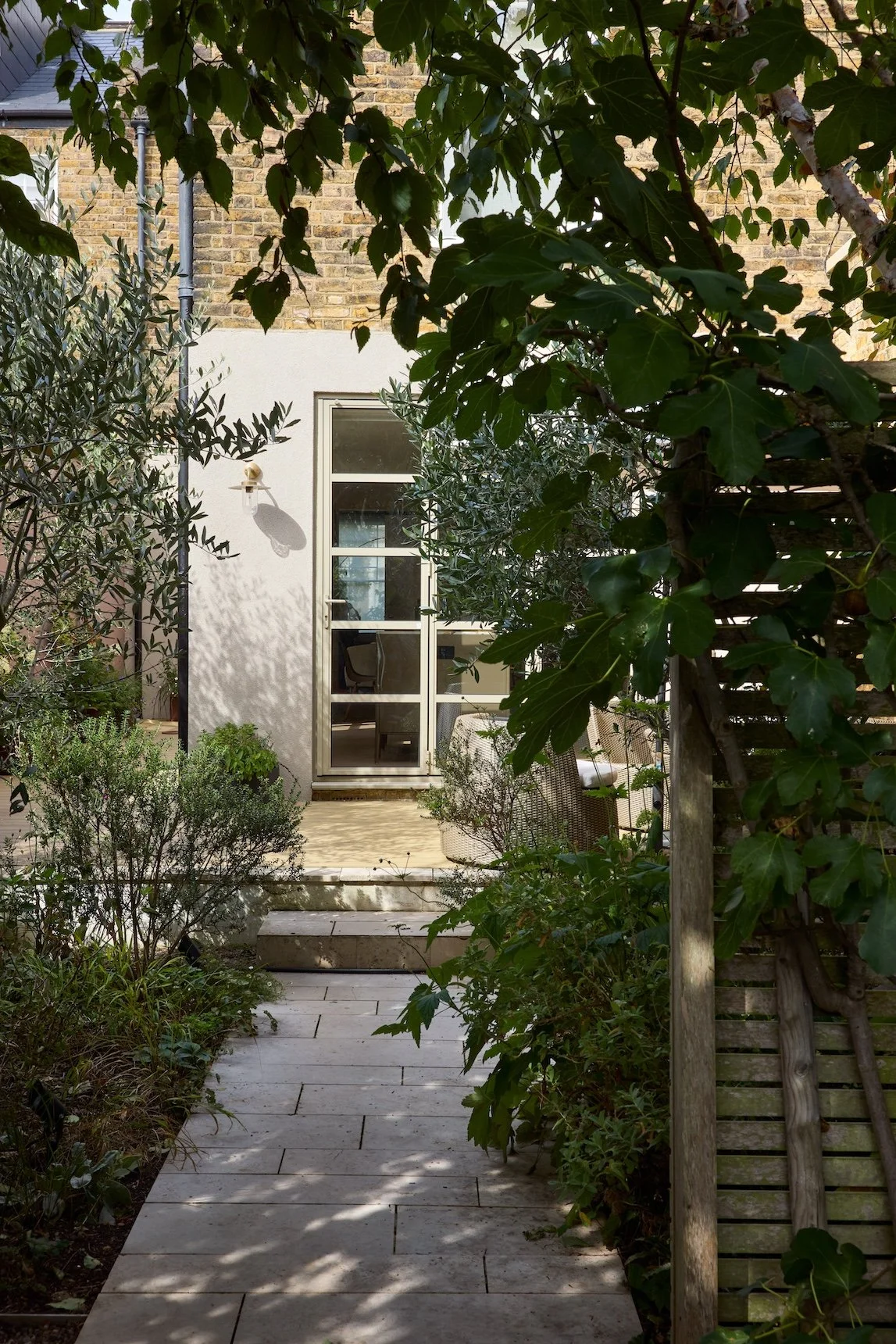 view on to kitchen area from the rear garden
