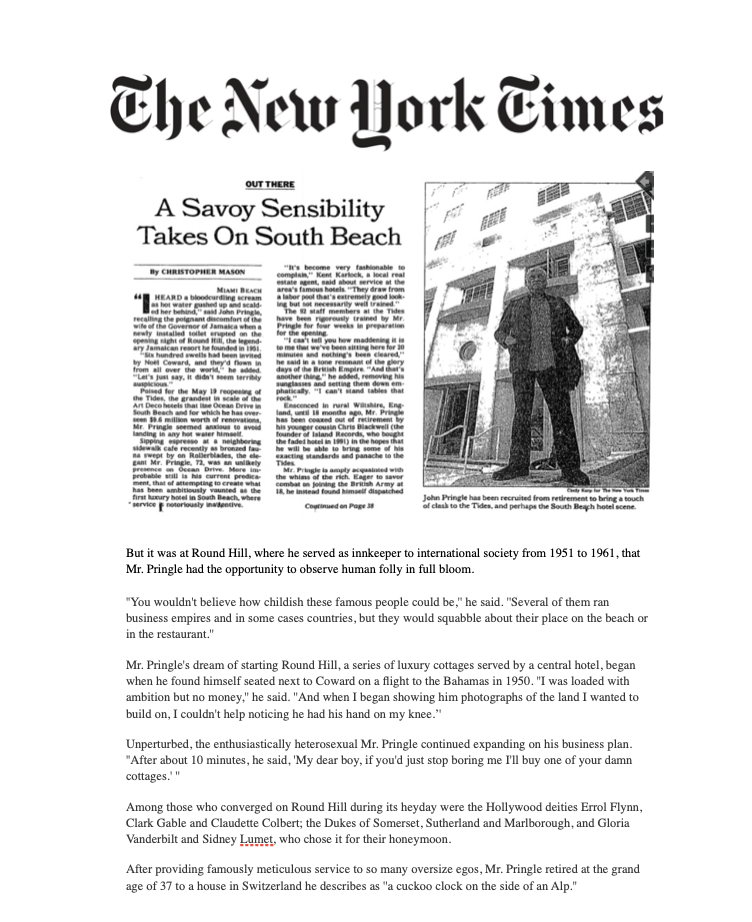 A Savoy Sensibility Takes on South Beach