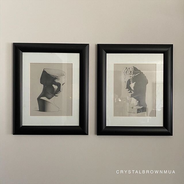 Happy Father&rsquo;s Day! 💙 Dad helped me hang my Bargue drawings a couple weeks ago. Bargue drawings are used to train artists to see and draw accurately, usually in an atelier setting. I did these in 2004/2005 with graphite pencil. #flashback #fat