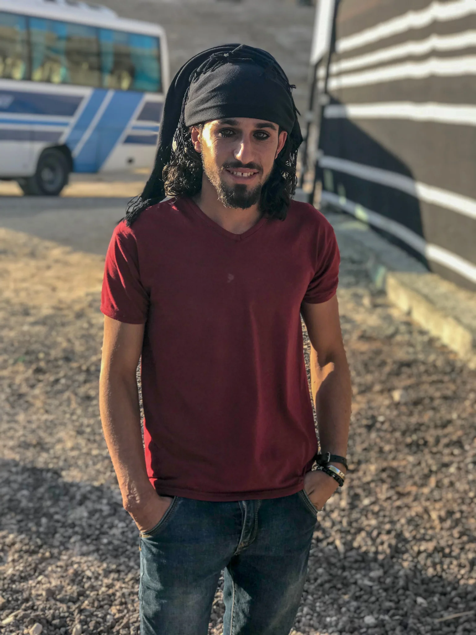 Everyone, meet Abdalah. He is one of the local Bedouins that helps out at the camp. He can also be found in Petra helping tourist navigate their way through the ancient city.