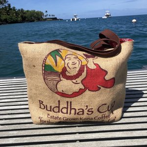 Buddha's Cup - Tote Bag  Kona Coffee Totes