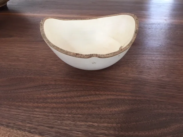 Holly bowl with natural edge