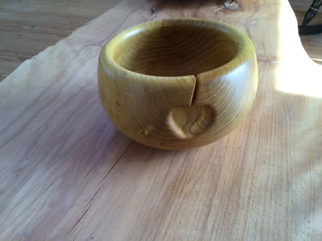 Mulberry wood yarn bowl