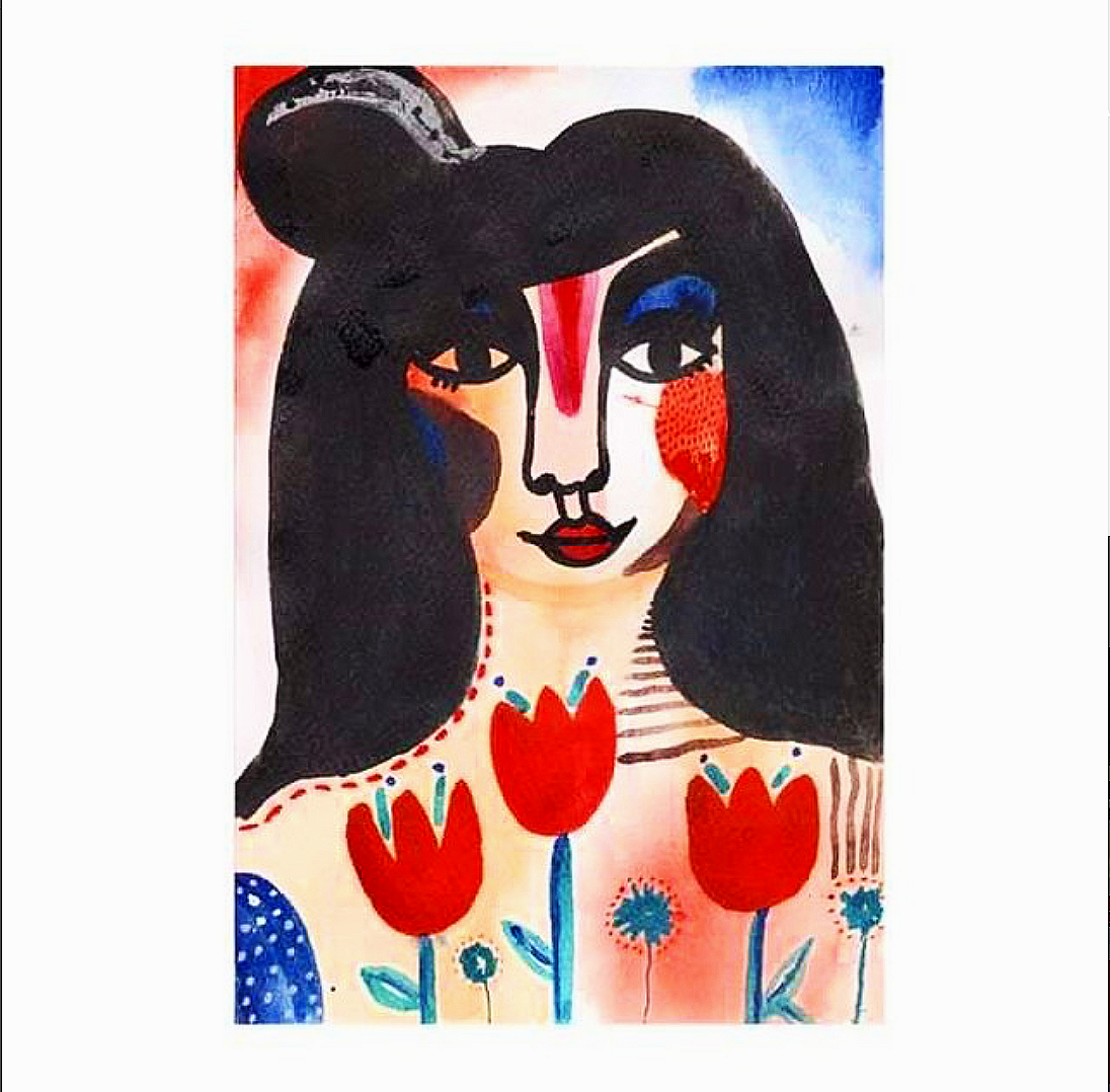 Watercolour and ink