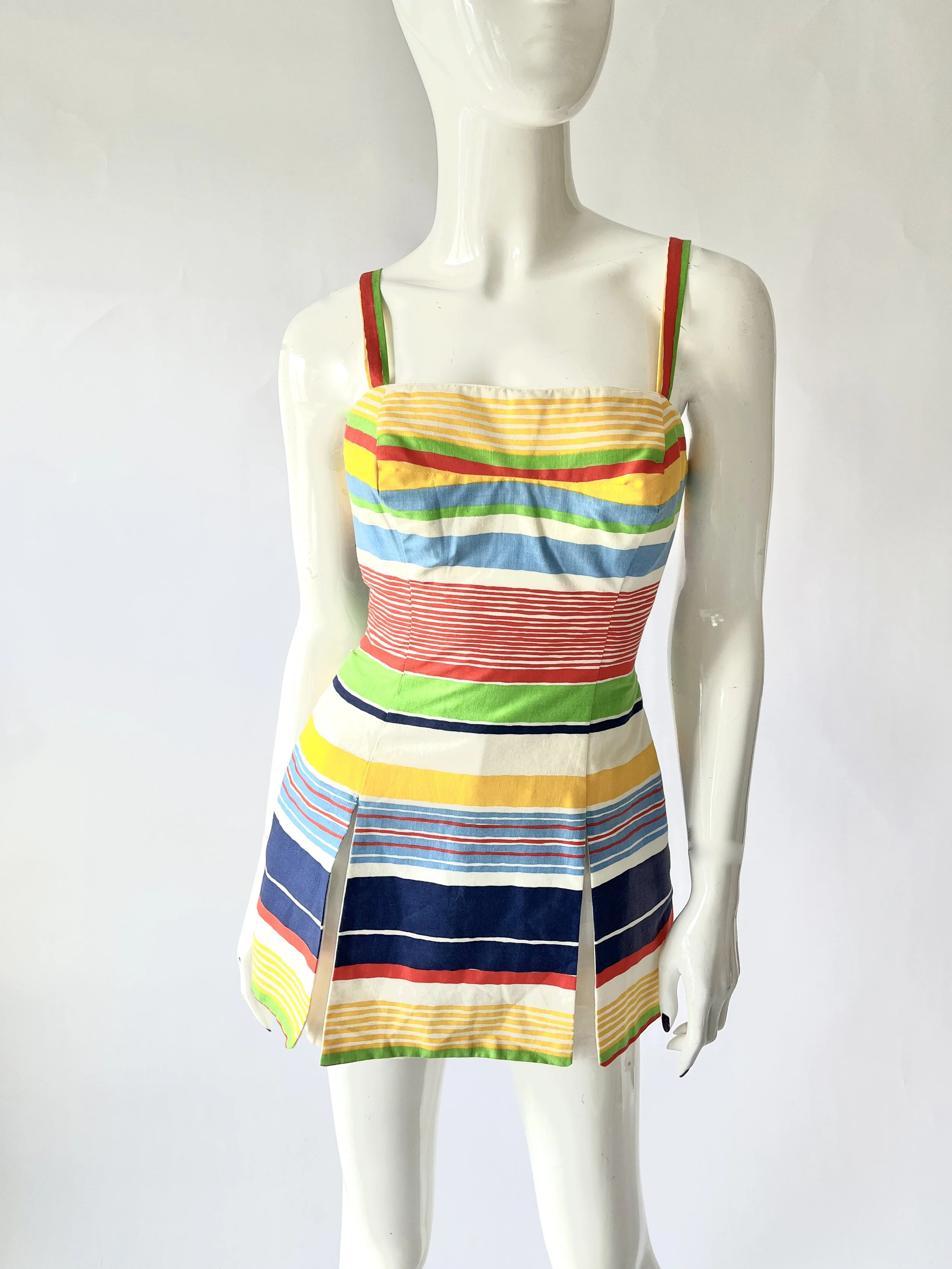 Vintage Sunsuit 1960s Gabar New York Striped
