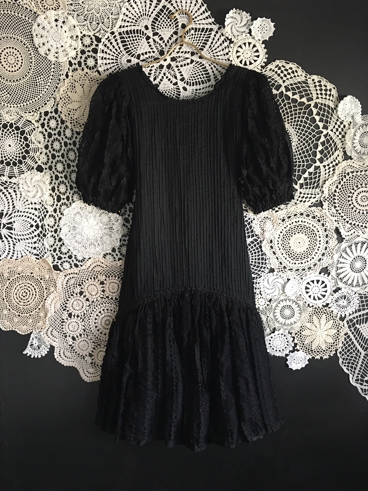 princess polly baby blue dress Vintage Black Lace Sheer Gown – The Kit Vintage main image 0