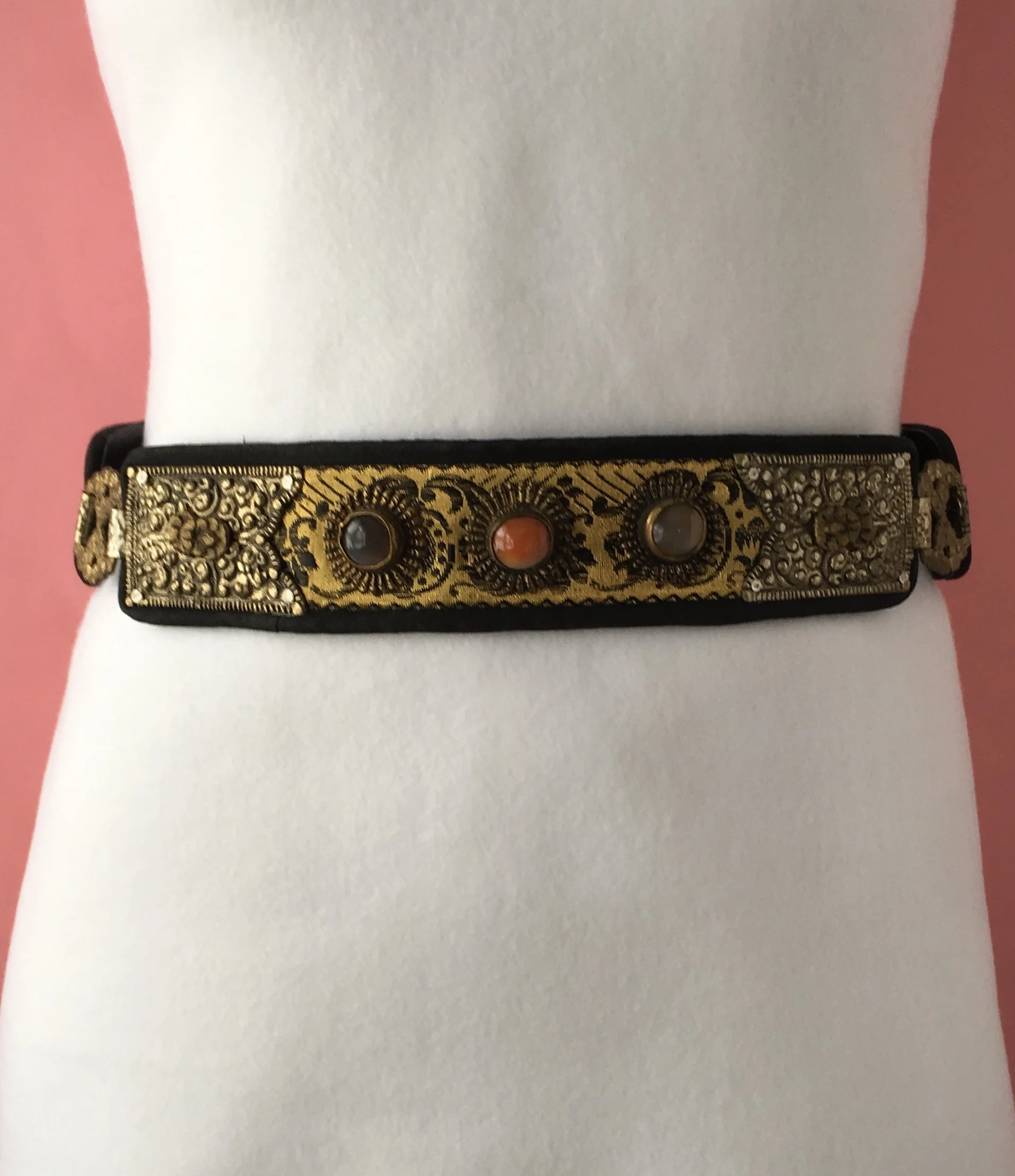 1970s Leather and Metalwork Belt