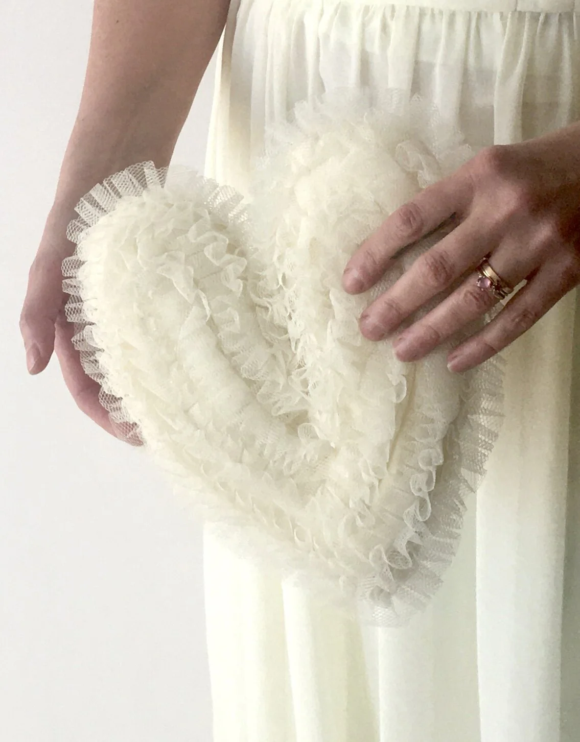 Vintage Heart Ring Pillow