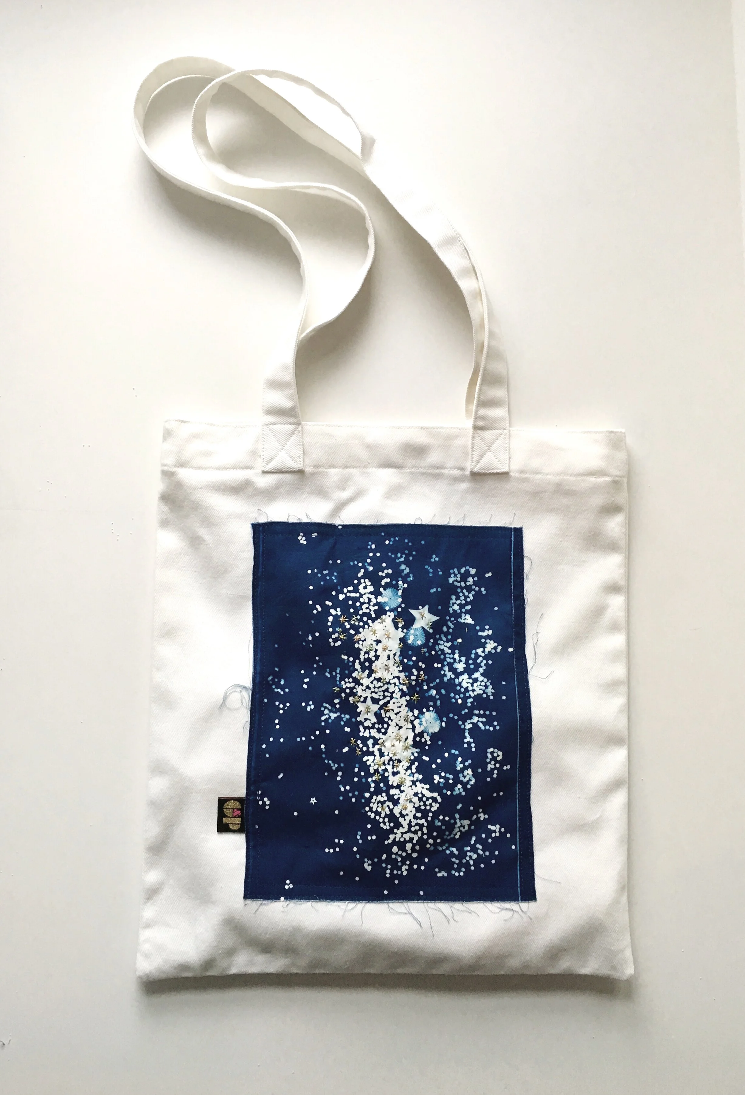 Stardust Cyanotype Tote Bag