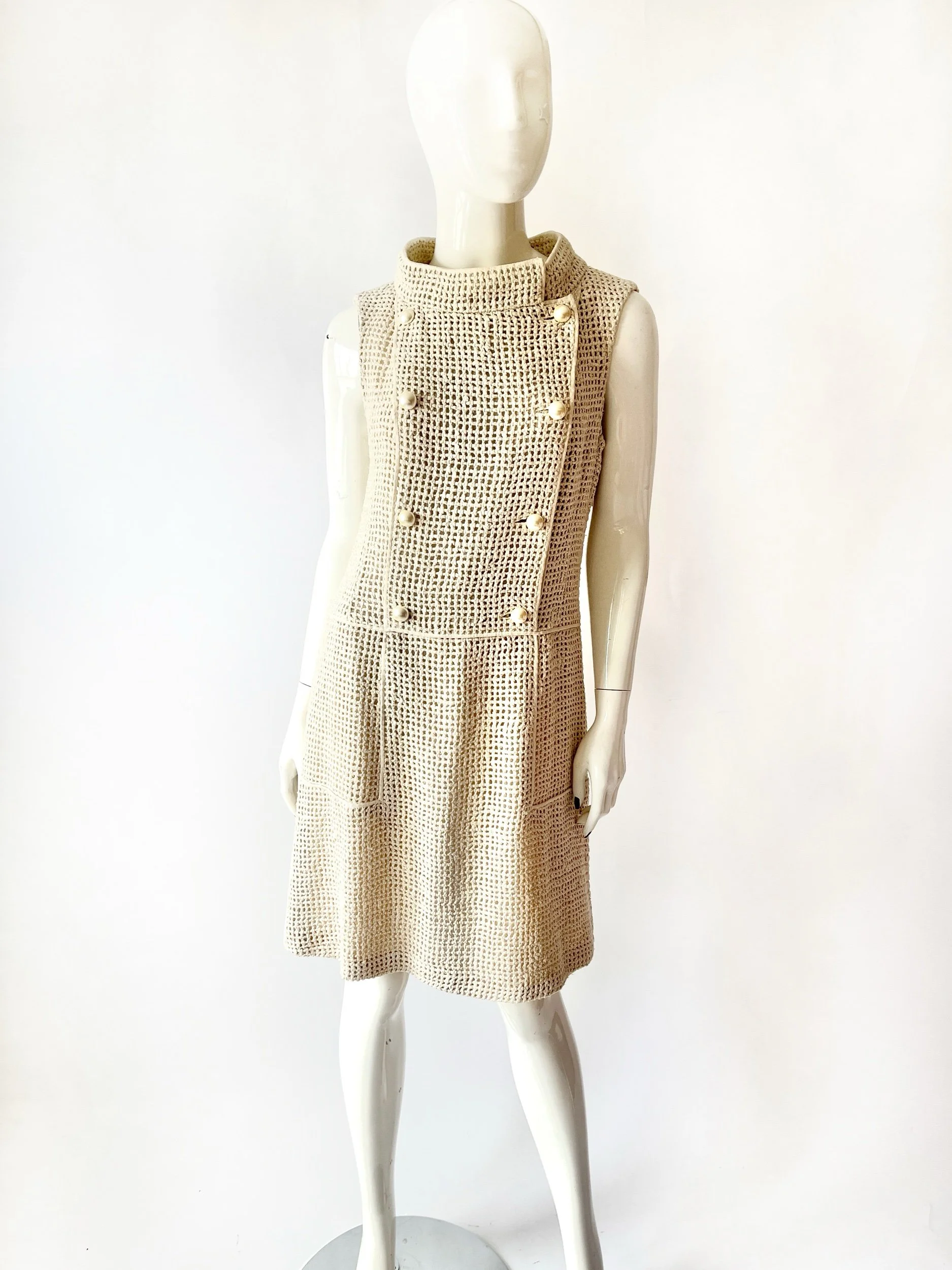 2013 Chanel Knit Ivory Dress