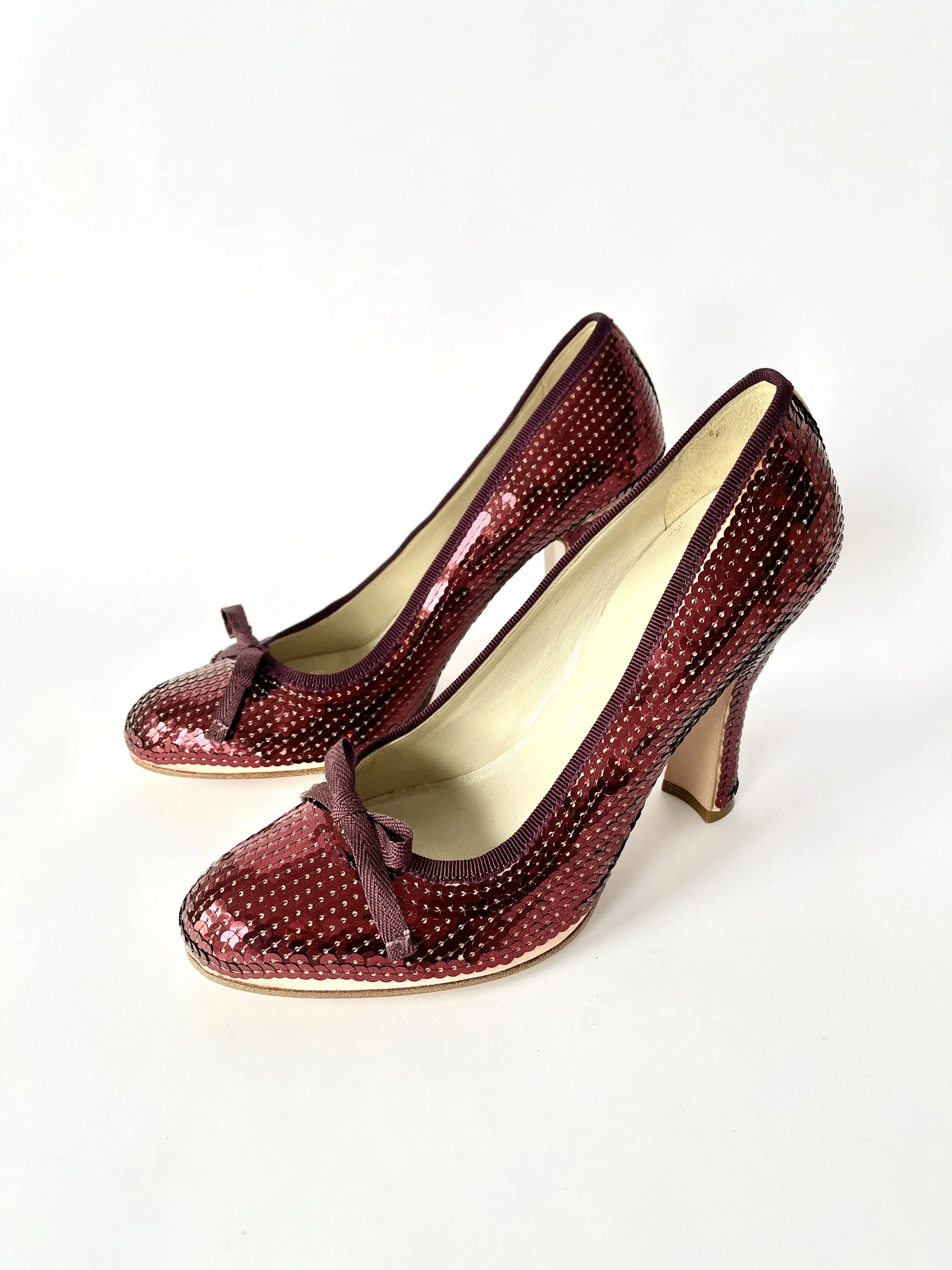 Vintage Miu Miu Sequin Shoes Size 35.5