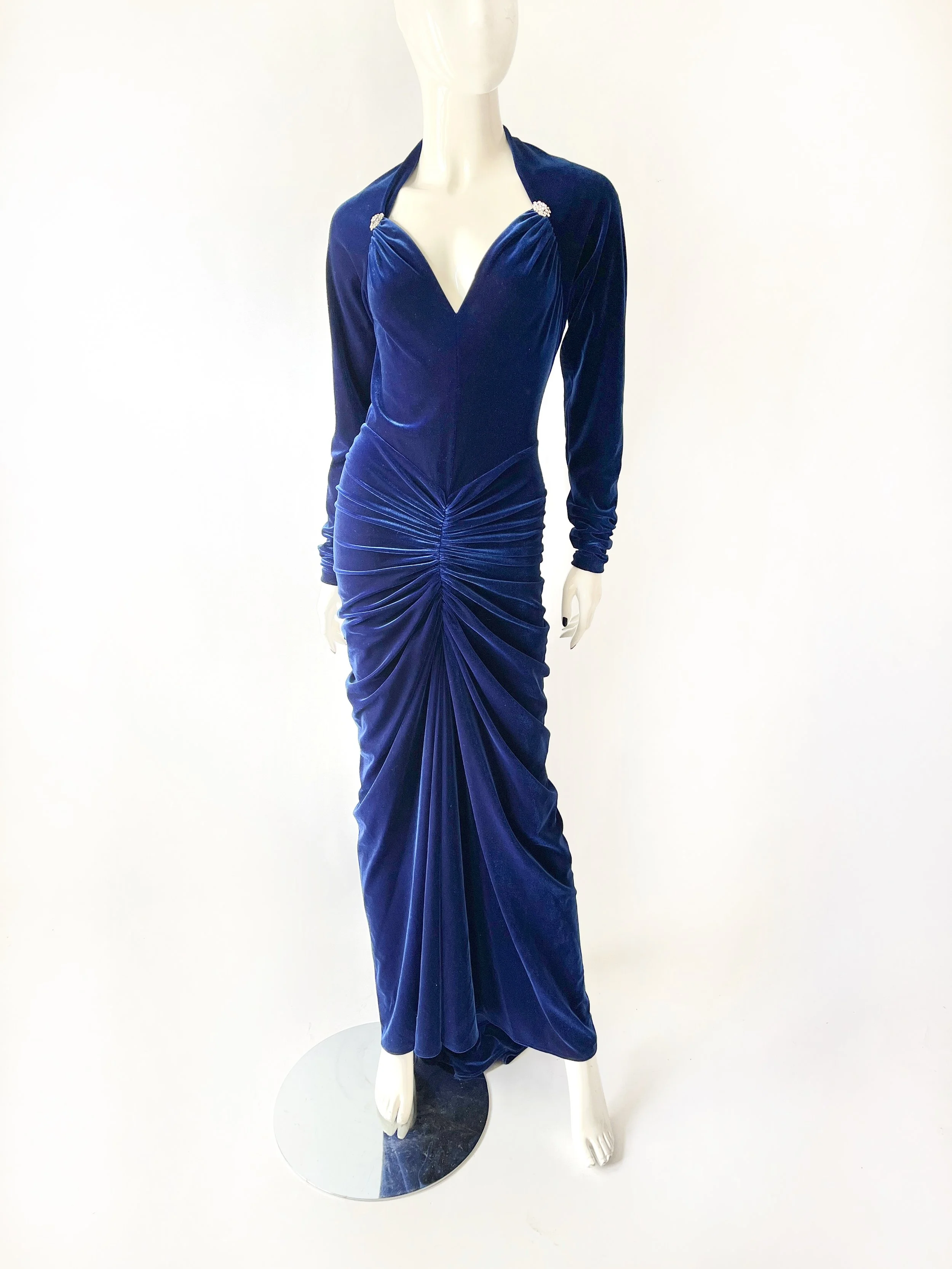 1990s Mark Bouwer Velvet Gown