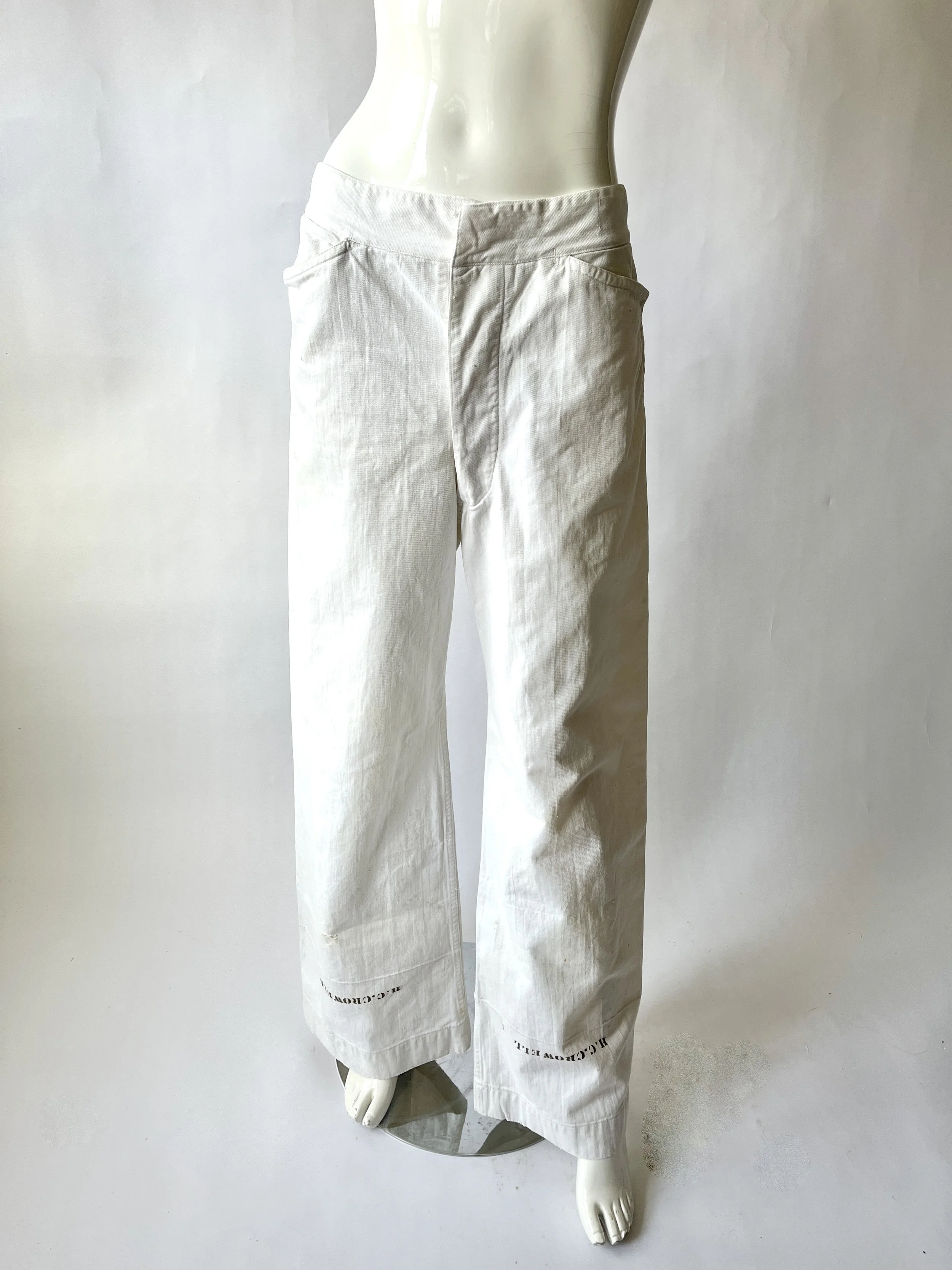 Vintage White Navy Pants WW1