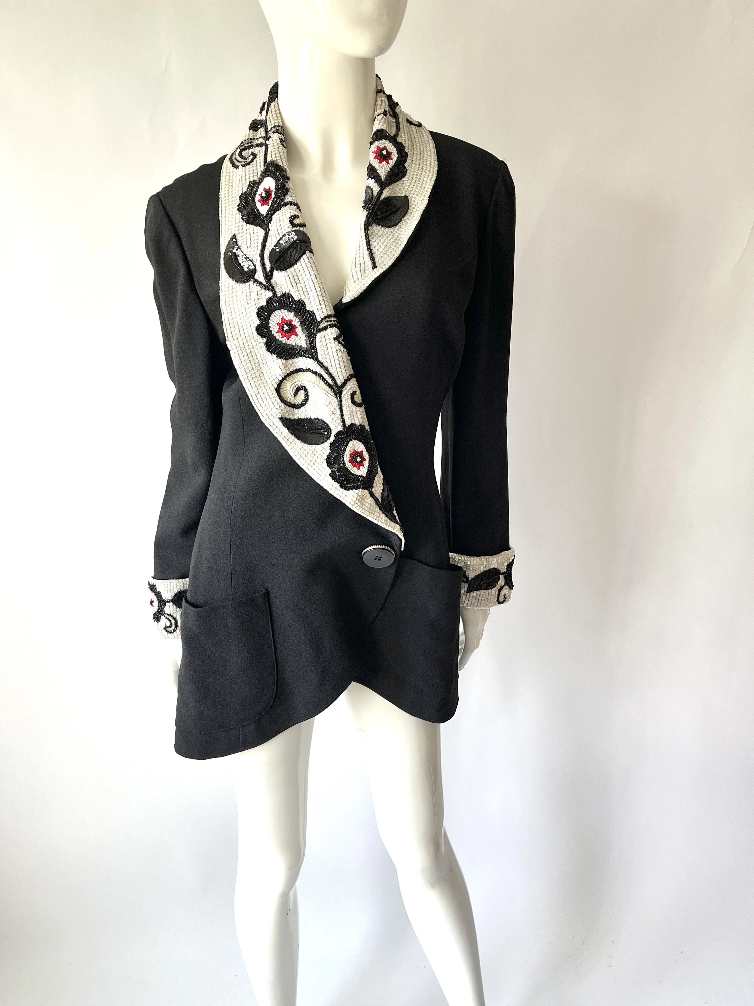 Vintage Karl Lagerfeld Sequin Jacket or Tuxedo Dress