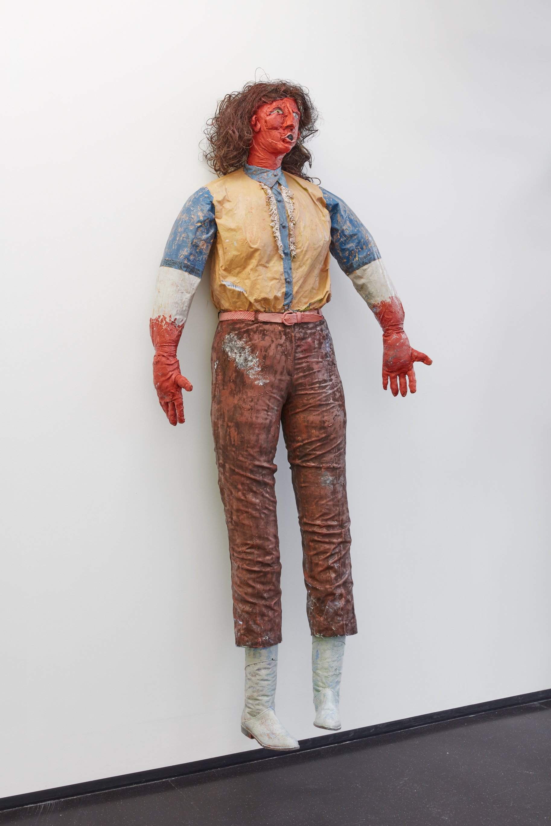  Montana (puppet painting), 2023, oil paint on fabrics, life-size dimensions  
