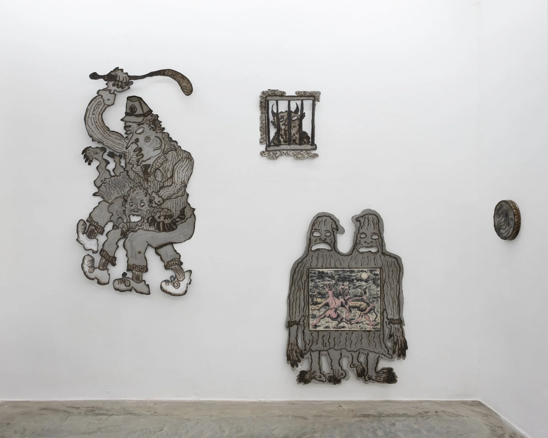  Exhibition view of Siamese Others, 2026, duo show by Elen Braga and William Ludwig Lutgens. 