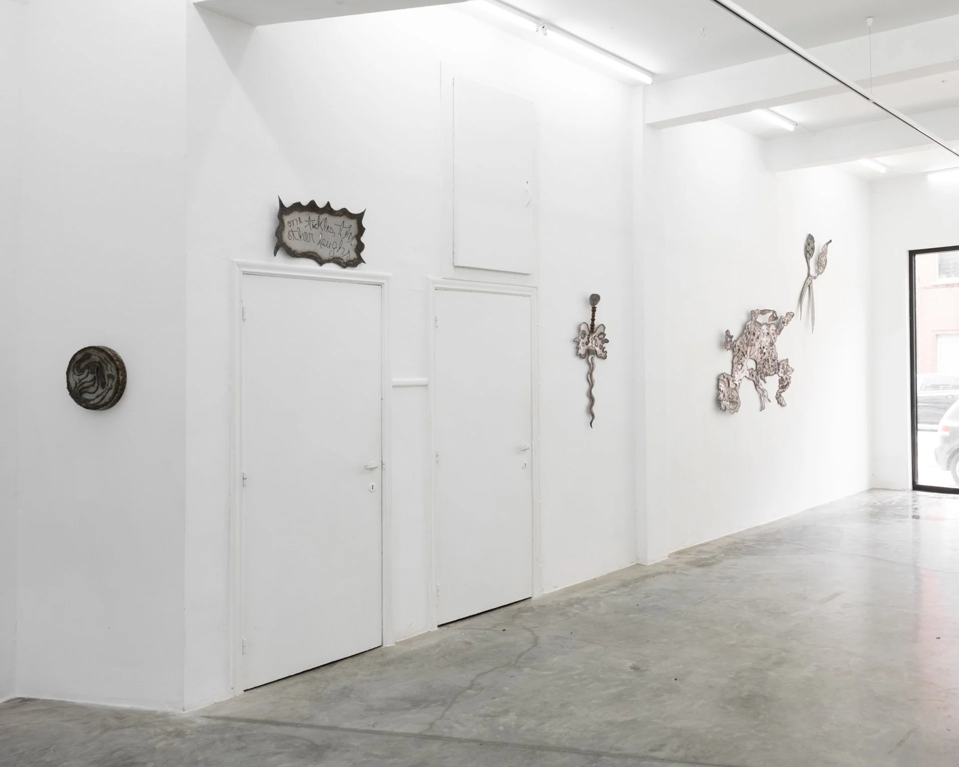  Exhibition view of Siamese Others, 2026, duo show by Elen Braga and William Ludwig Lutgens. 