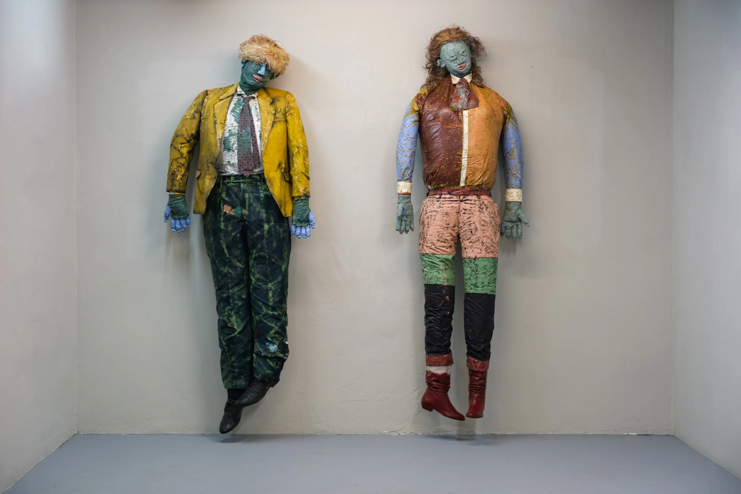  Oklahoma (puppet painting), 2023, oil paint on fabrics, life-size dimensions  Mississippi (puppet painting), 2023, oil paint on fabrics, life-size dimensions 