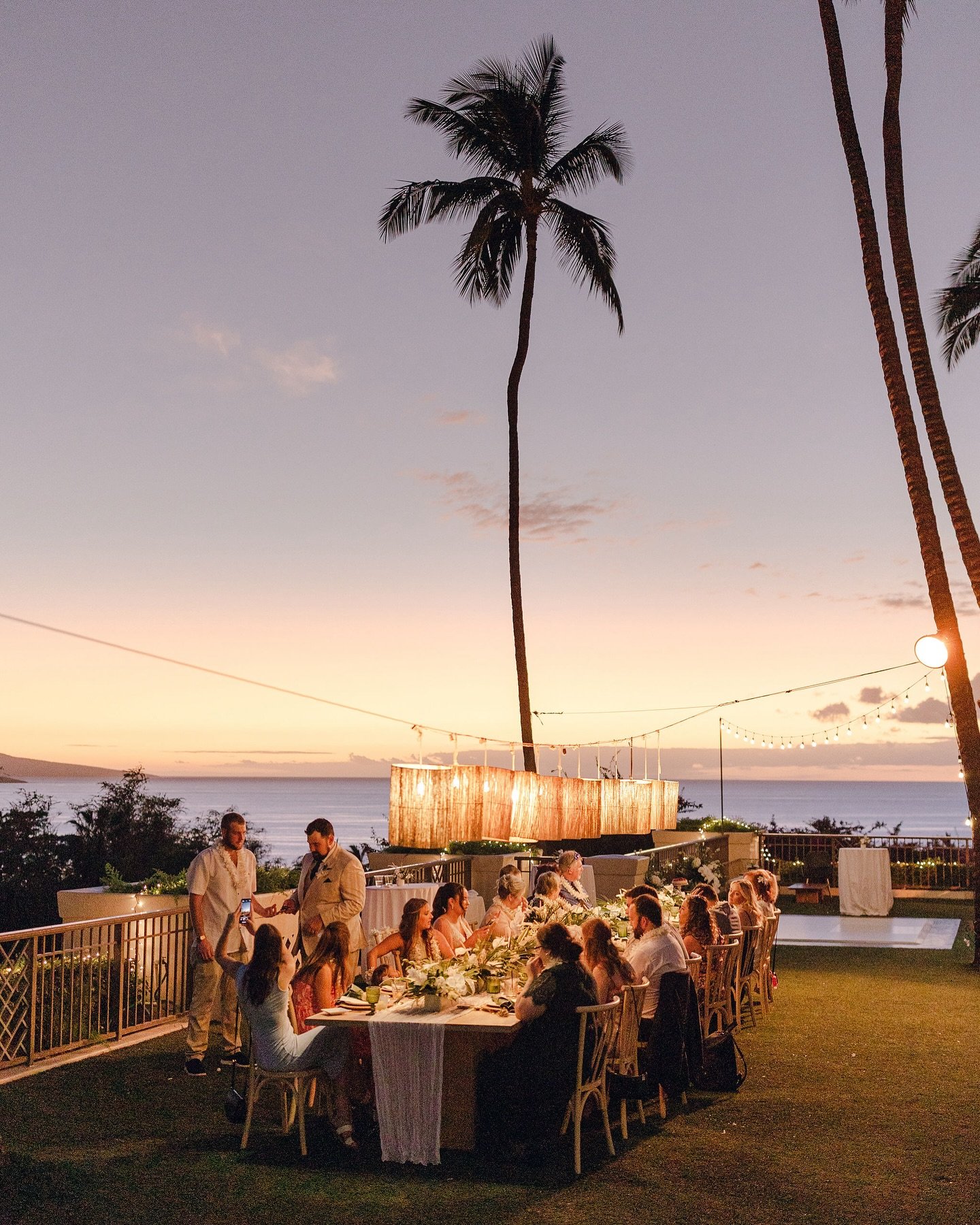 Gorgeous sunset views for M+C at Gather in Wailea 

Event Design &amp; Coordination @whiteorchidwedding 
Venue @gathermauiweddingsevents @gatheronmaui 
Photography @marylanestudios 
Florals @bellabloommaui 
Rentals @rioeventdesign