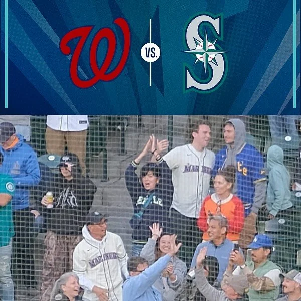 Smiles on Madison outing to root root root for the Mariners #mariners #smiles #jumbotron