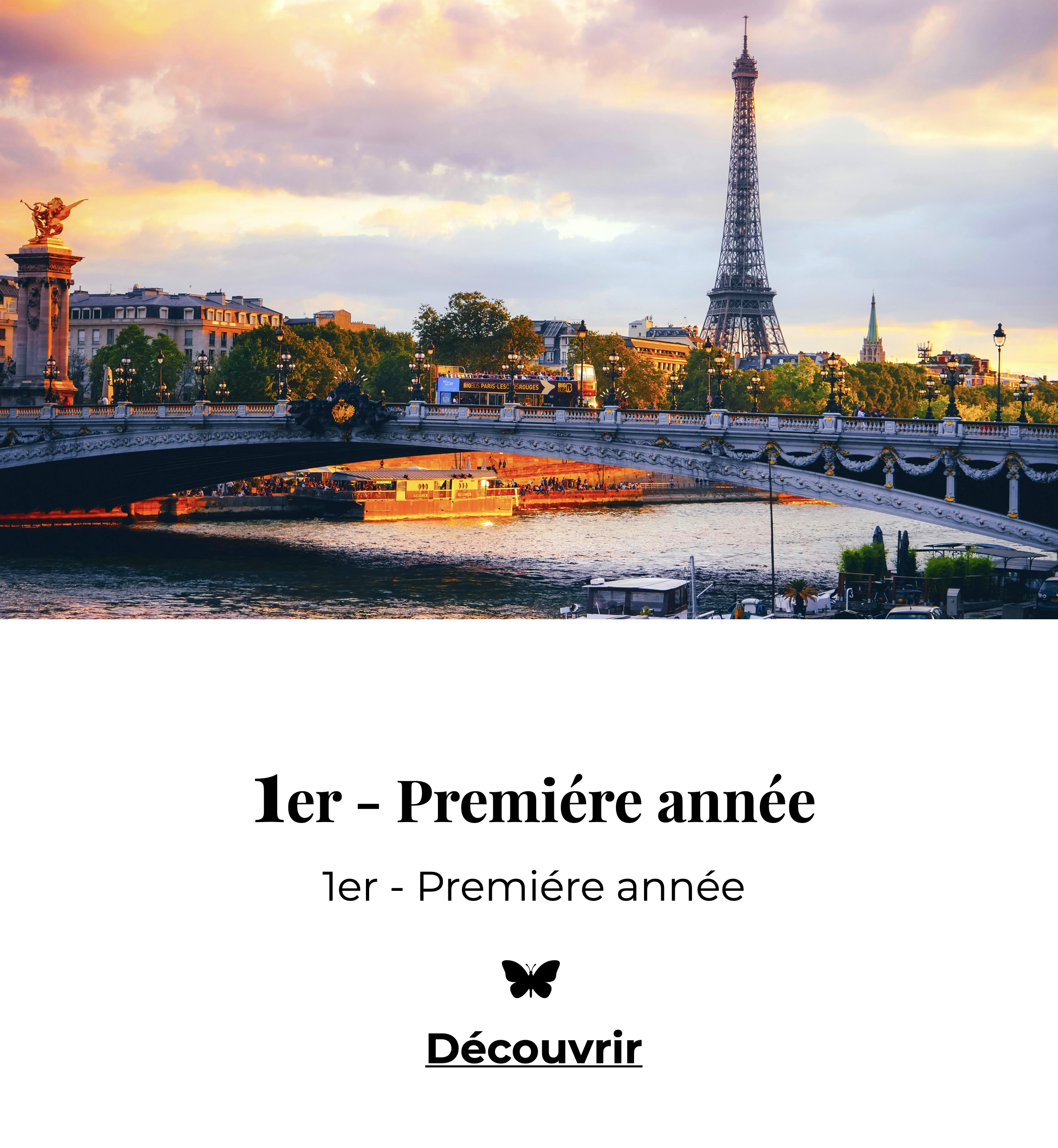 1er - Premiére année