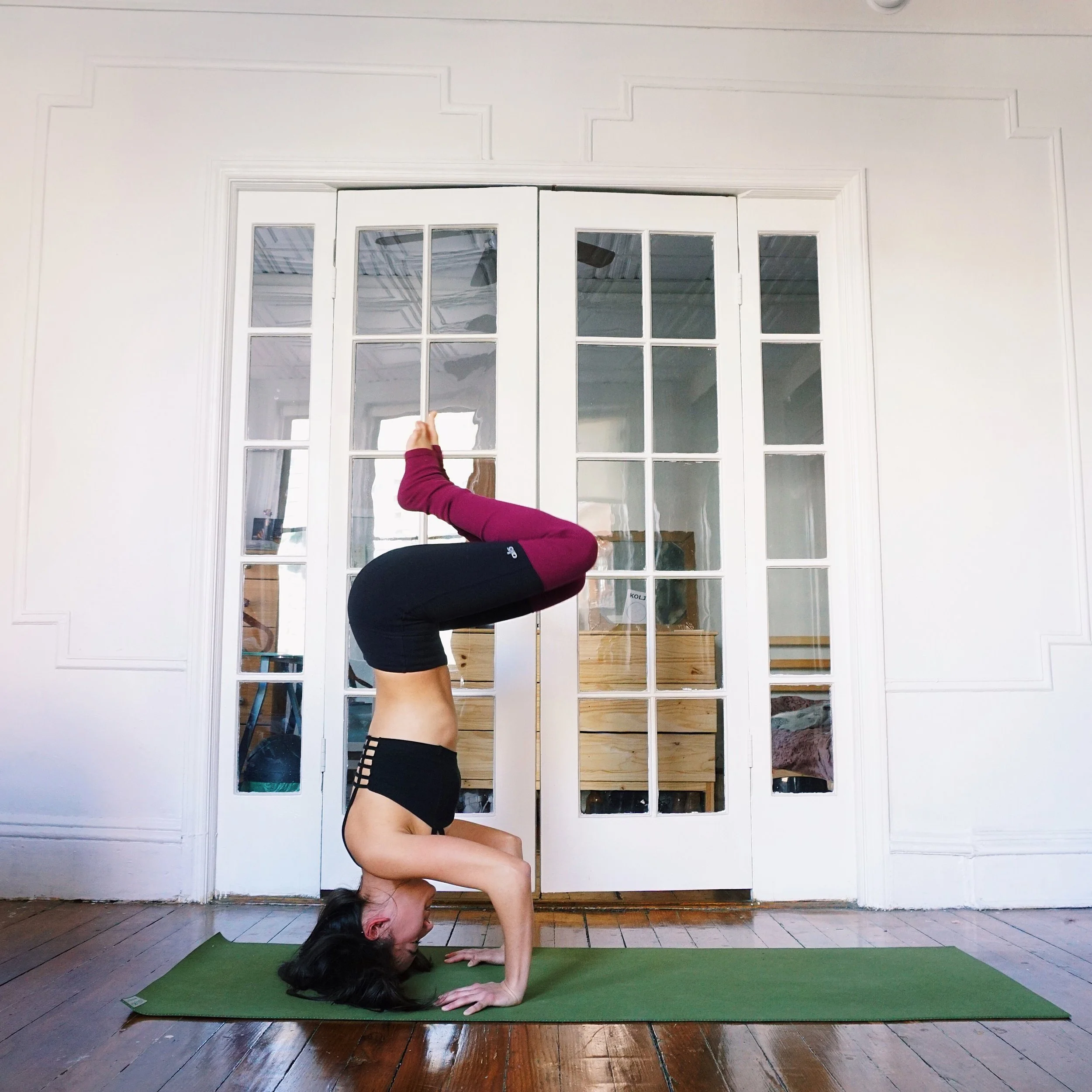 crow to headstand variation