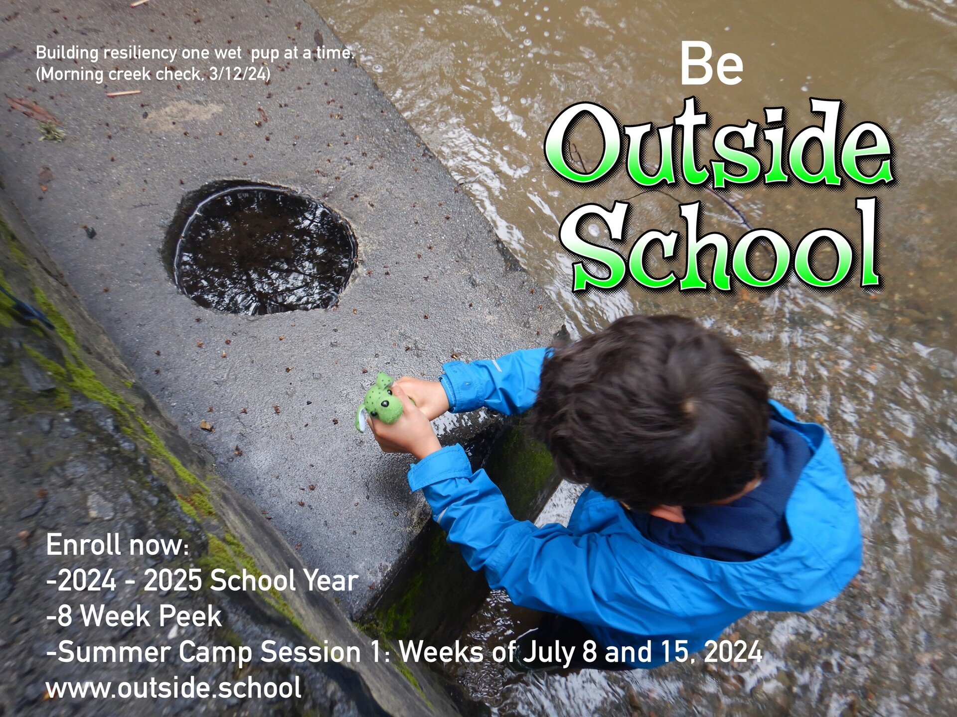 Outside School is a 100% outdoor developmental program for children in kindergarten through twelfth grade in beautiful and scenic Wildcat Canyon Regional Park in Richmond, California. Three days per week, children who are homeschooled or in independe