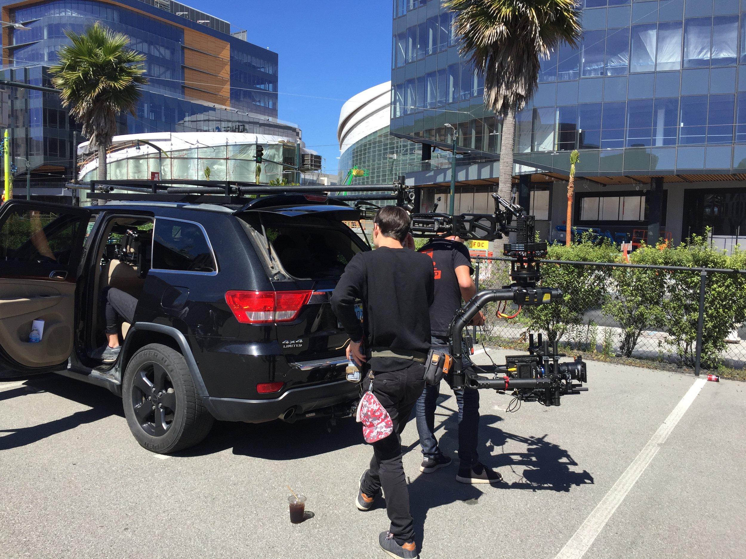My role included protecting the camera behind the camera car as we traversed the streets of San Francisco for a KIA Niro shoot, San Francisco, 2019.