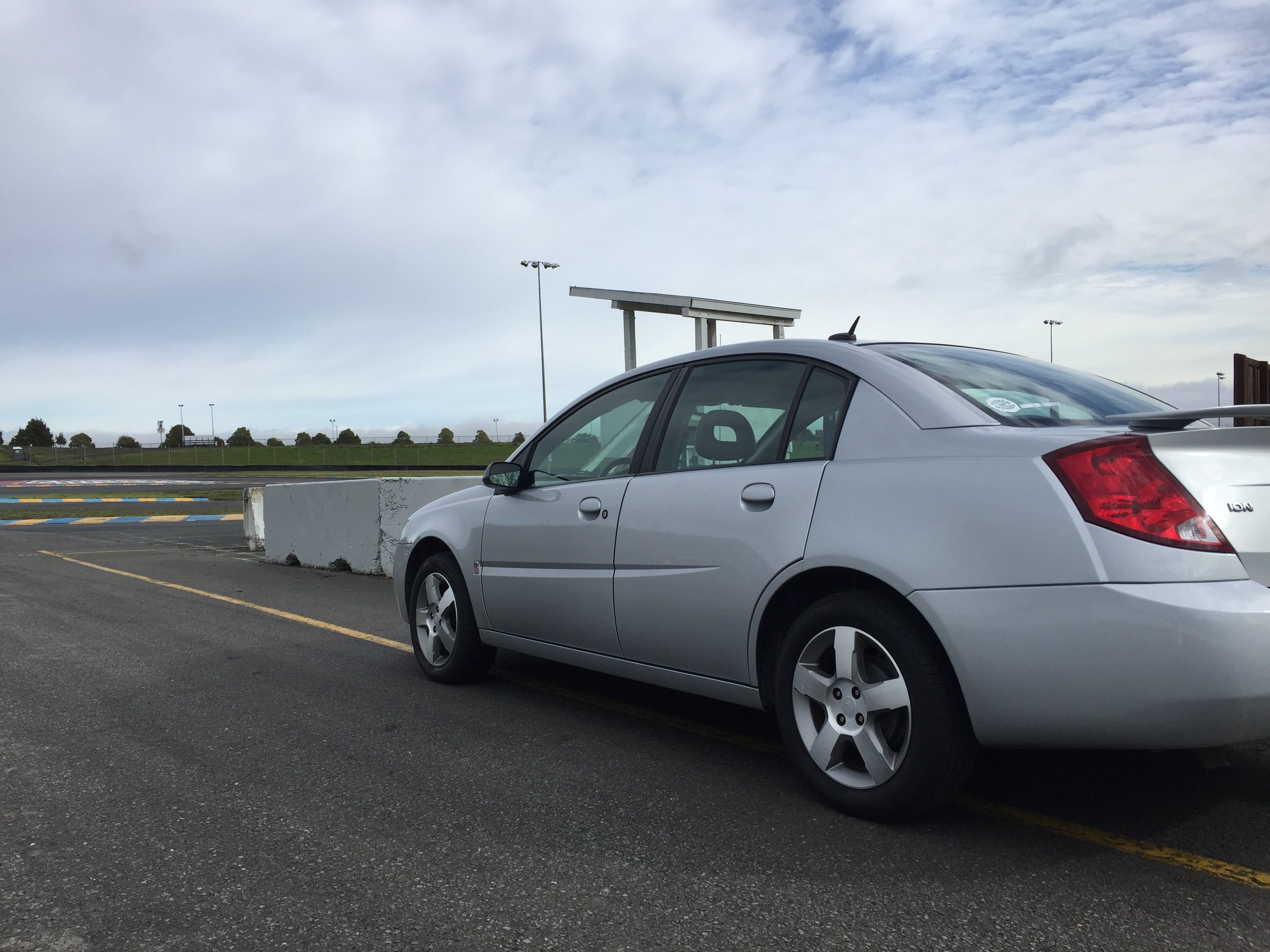 My well maintained front wheel drive, 2007 silver Saturn ION is available.