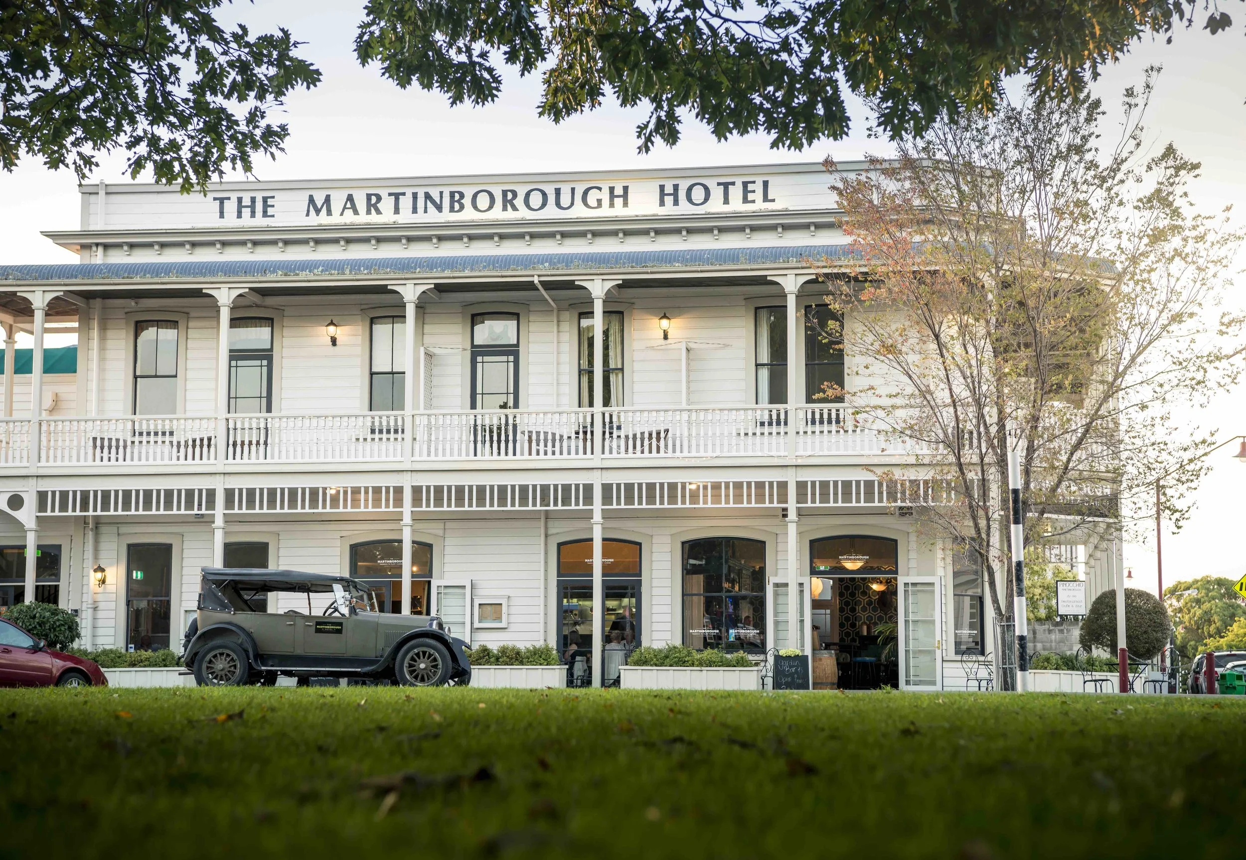 Martinborough Hotel looking from The Square