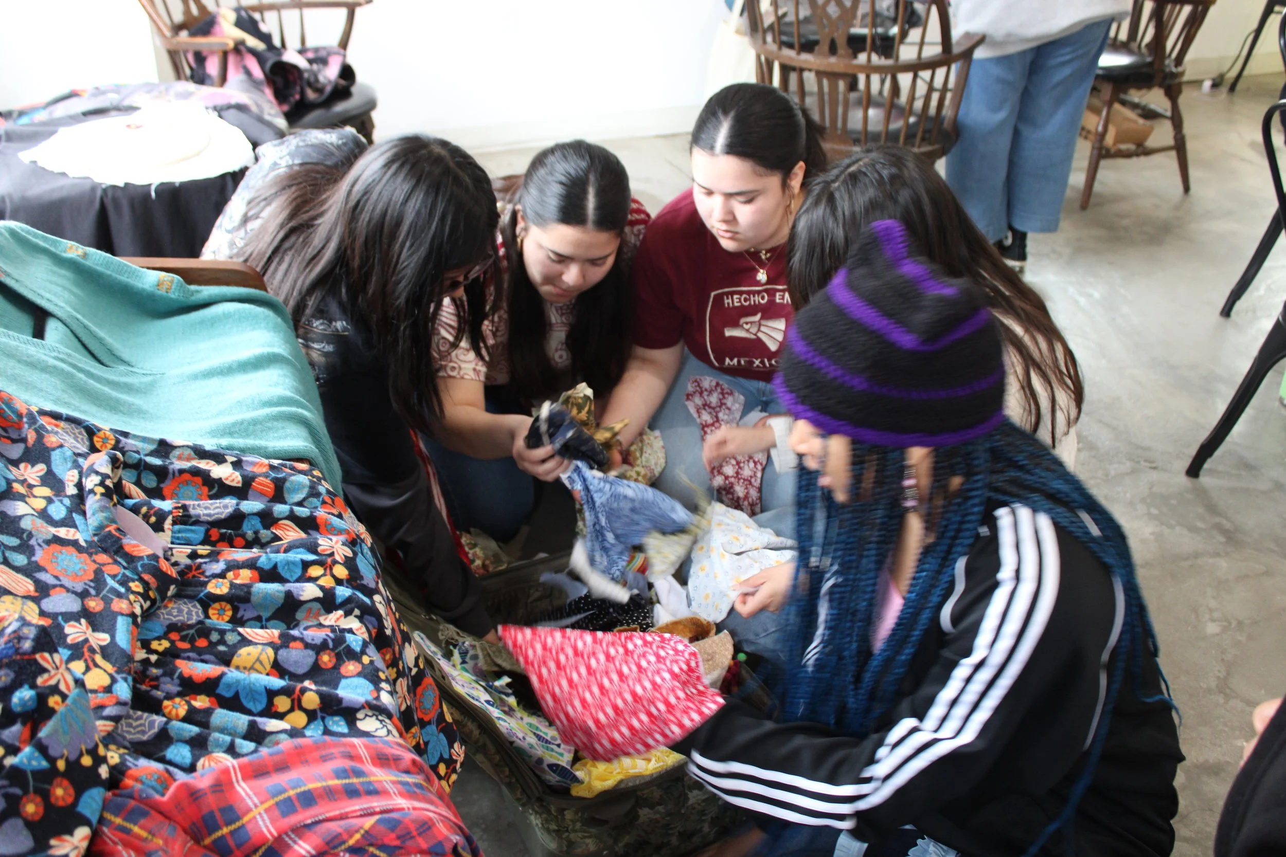 Students at Art Space HP, at a Workshop led by Artist and Community Organizer Scout of Radical Sewing Club, 2025