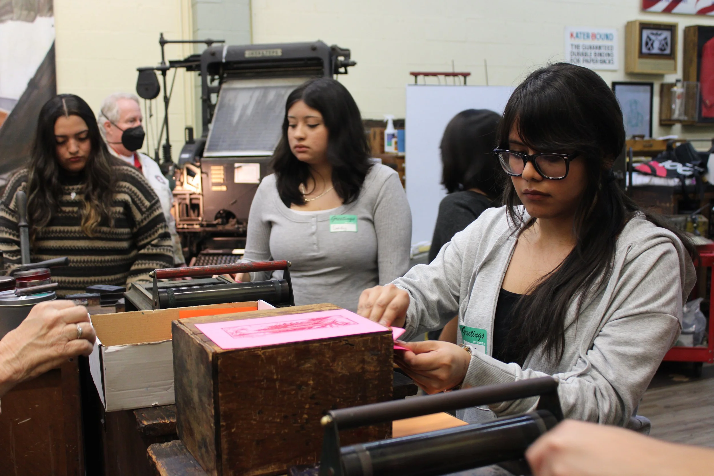 Students at the International Printing Museum, 2025