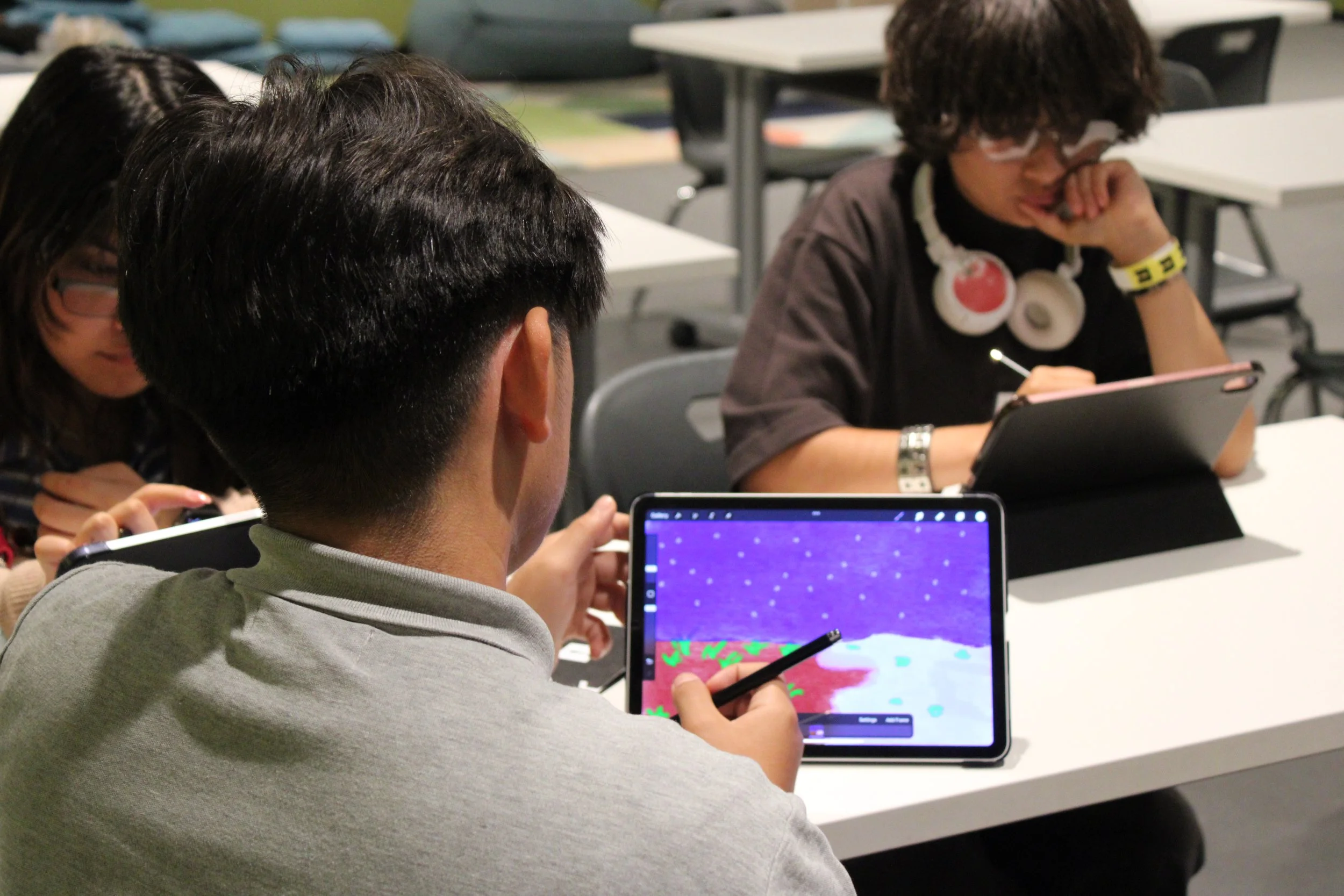 Students participating in an animation workshop at The Academy Museum of Motion Pictures, 2022
