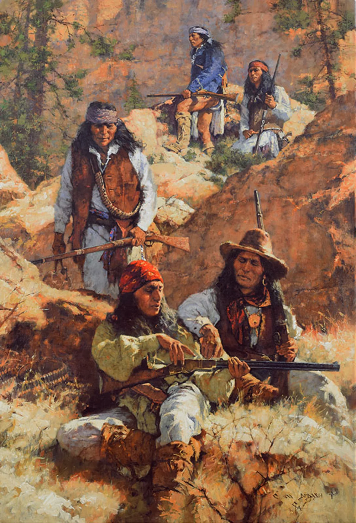 *****SOLD***** "A BAND OF BROTHERS, A BROTHERS NEW HENRY" Oil on LInen 56" x 38" Sold at Cowboy Artists Of America - Cowboy Crossings 2017