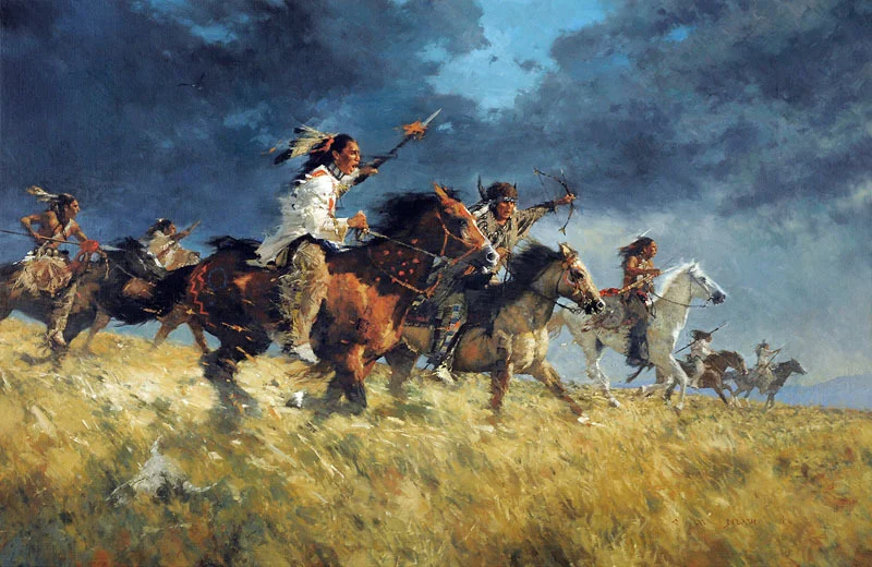 "RIDE LIKE THE WIND" - oil on linen - 34"h x 52"w - SOLD 