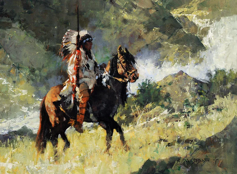 ** SOLD ** "RUSHING WATER" - oil on linen - 12"h x 16"w 