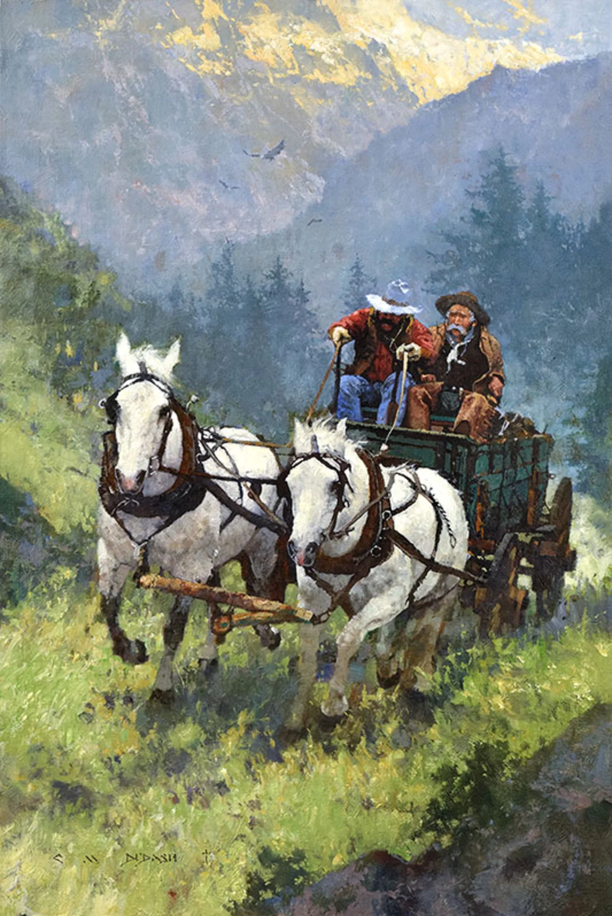 *****SOLD***** "THROUGH THE PASS" - oil on linen - 30"h x 20"w