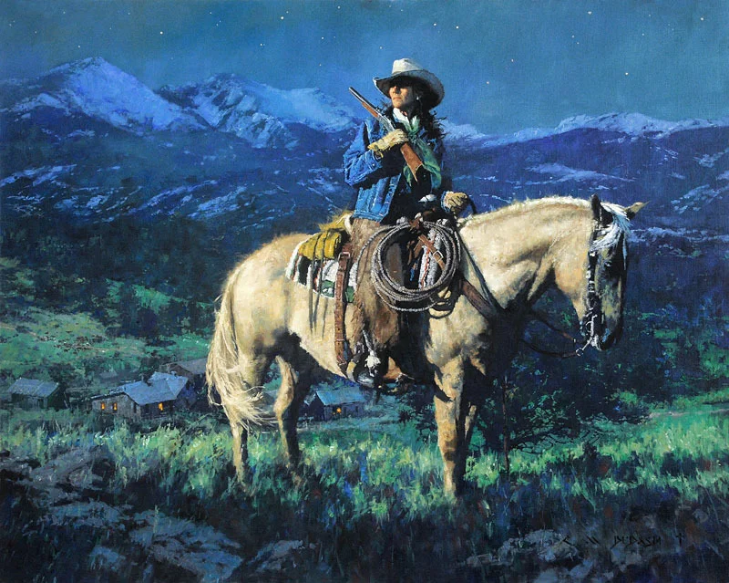 "SHE ALWAYS TOOK CARE OF HER OWN" - oil on linen - 24"h x 30"w - SOLD
