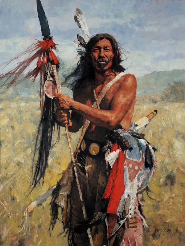"BUFFALO HUNTER" - oil on linen - 24"h x 18"w - SOLD