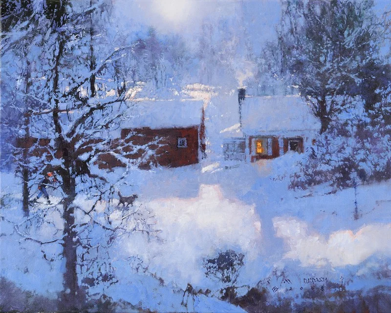 "SNOW MOON" - oil on linen - 16" x 20" - SOLD
