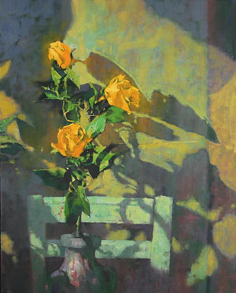 "Lemon Roses" - oil on linen - 20" x 16" - SOLD