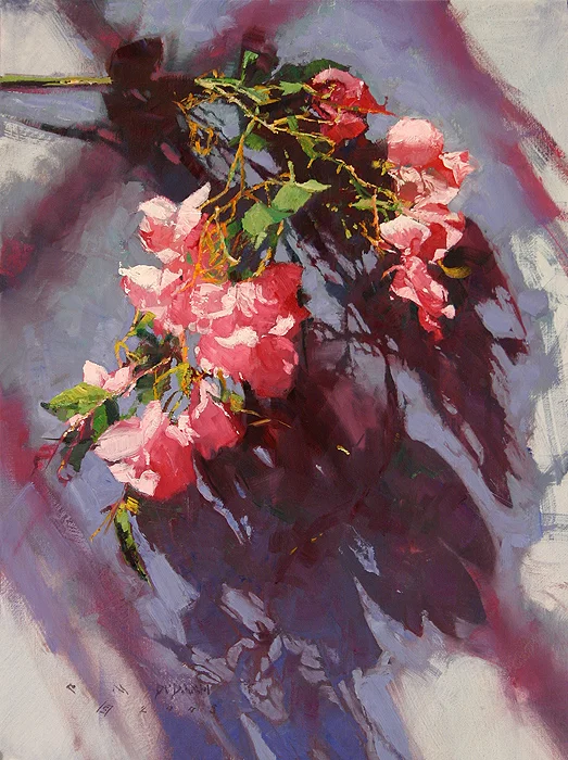 "Flower Shadow" - oil on linen - 16"h x 12" SOLD