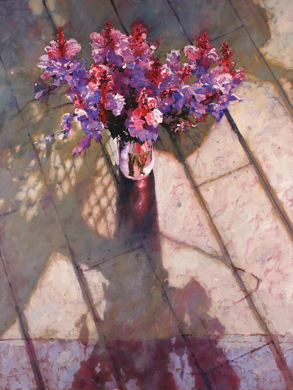 "Purple Snapdragons" - oil on linen - 40"h x 30"w - SOLD