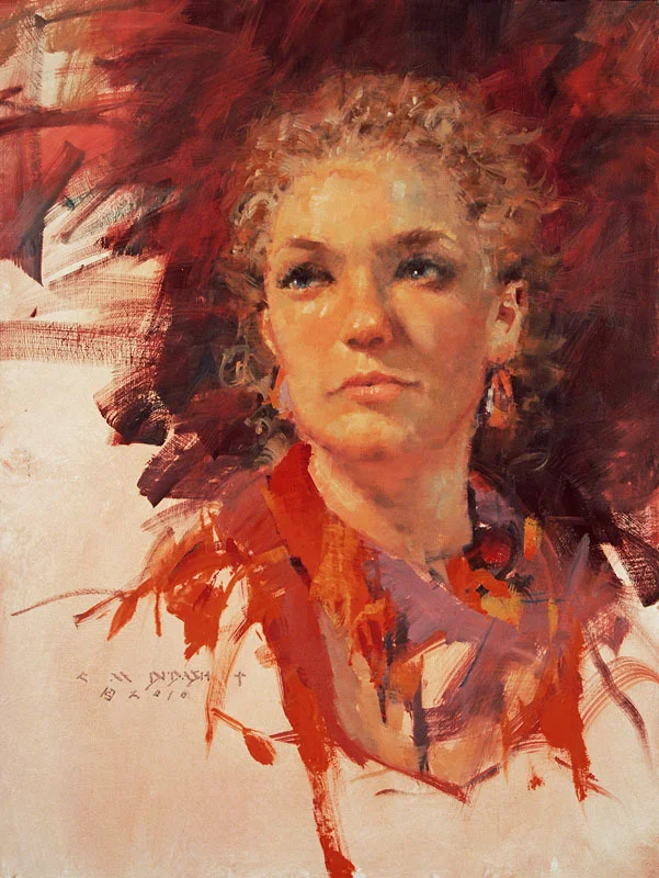 "SUSANNA - PORTRAIT DEMO" - oil on linen - 24"h x 18"w Done at an Oil Painting Workshop in Lancaster, OH June 2010